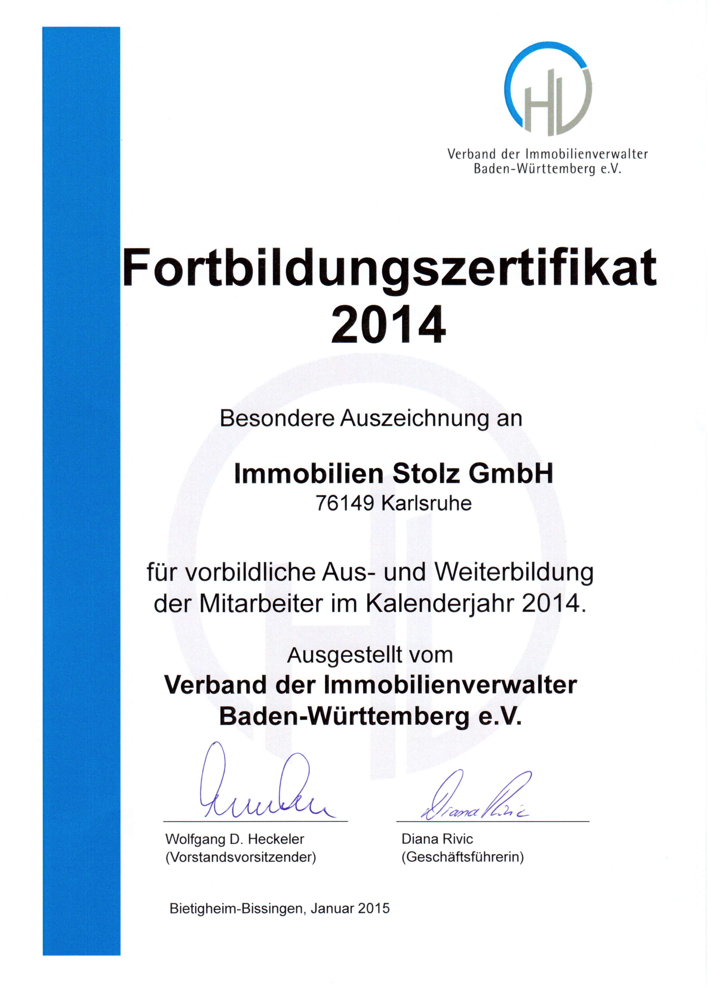 Fortbildungsnachweis 2014 Fortbildungsnachweis 2014
